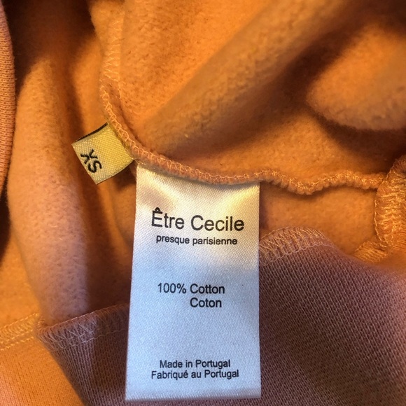 Etre Cecile soft pink cotton sparkly sweatshirt XS pre owned! - Picture 5 of 6